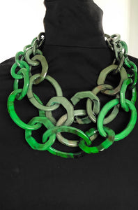Green Acrylic Chain Necklace