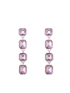 Ice Pink Jewelled Drop Earrings