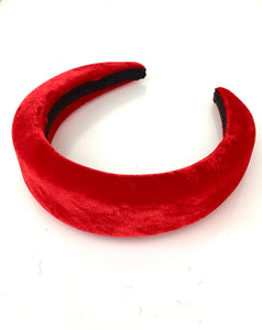 Red Velvet Padded Headband