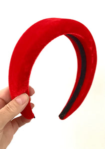 Red Velvet Padded Headband