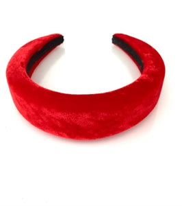 Red Velvet Padded Headband