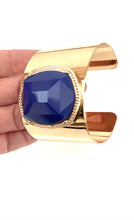 Load image into Gallery viewer, Blue Stone Cuff Bangle
