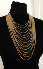 Load image into Gallery viewer, Gold Waterfall Chain Necklace
