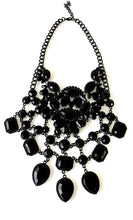 Load image into Gallery viewer, Black Jewelled Layered Statement Necklace
