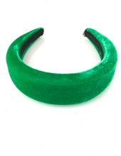 Load image into Gallery viewer, Green Velvet Padded Headband
