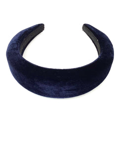 Navy Blue Velvet Padded Headband