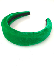 Load image into Gallery viewer, Green Velvet Padded Headband
