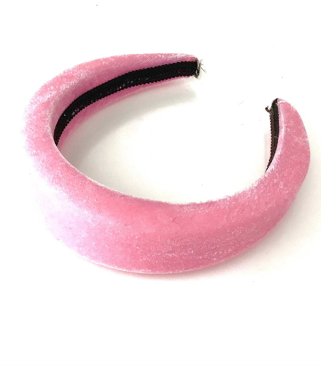 Baby Pink Velvet Padded Headband