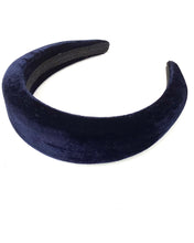 Load image into Gallery viewer, Navy Blue Velvet Padded Headband
