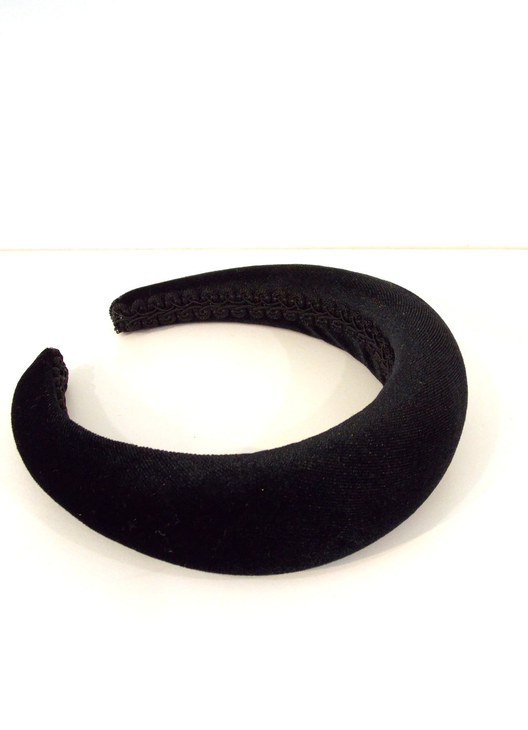 Black Velvet Padded Headband