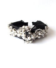 Load image into Gallery viewer, Pearl and Crystal Embellished Headband
