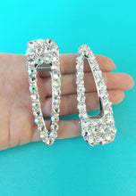 Load image into Gallery viewer, Set of 2 Silver Crystal Jewelled Hair Slides

