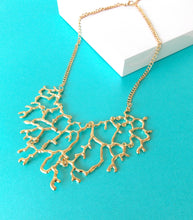 Load image into Gallery viewer, Gold Coral Style Necklace
