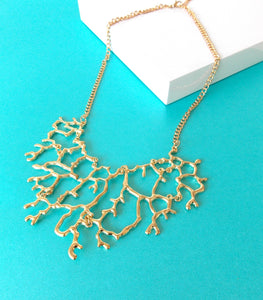 Gold Coral Style Necklace