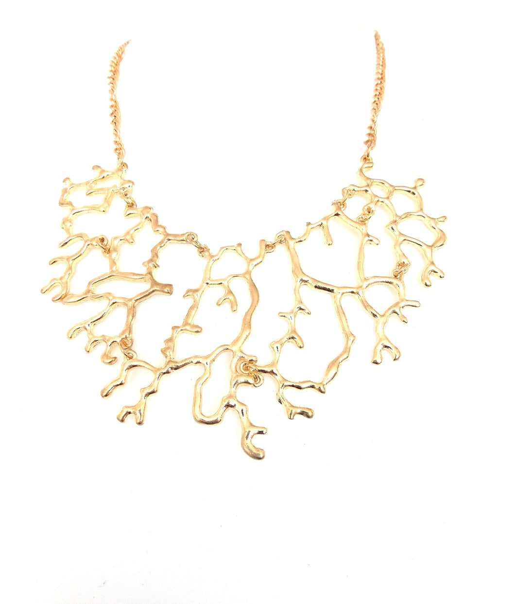 Gold Coral Style Necklace