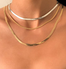 Load image into Gallery viewer, Layered Gold and Silver Herringbone Necklace
