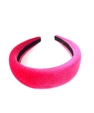 Load image into Gallery viewer, Cerise Pink Velvet Padded Headband
