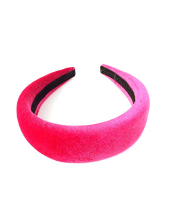Cerise Pink Velvet Padded Headband