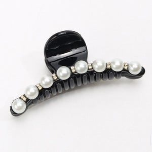 Pearl and Black Hair Clamp