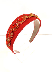 Red Jewelled Handmade Headband