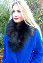 Load image into Gallery viewer, Luxe Black Faux Fur Stole
