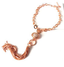 Load image into Gallery viewer, Rose Gold Tassel Pendant Necklace
