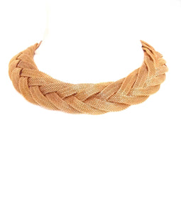 Gold Plait Style Necklace