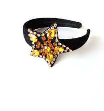 Load image into Gallery viewer, Girls Gold Crystal Jewelled Star Headband
