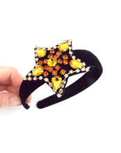 Load image into Gallery viewer, Girls Gold Crystal Jewelled Star Headband
