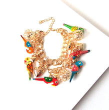 Load image into Gallery viewer, Wooden Parrot Charm Bracelet
