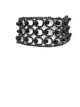 Load image into Gallery viewer, Black Jewelled Statement Choker Necklace
