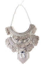 Load image into Gallery viewer, Silver Coin Statement Necklace
