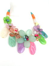 Load image into Gallery viewer, Pastel Floral Bead Statement necklace
