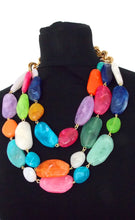 Load image into Gallery viewer, Chunky Three Tier Bead Statement Necklace
