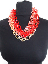 Load image into Gallery viewer, Chunky Acrylic Coral Chain Statement Necklace
