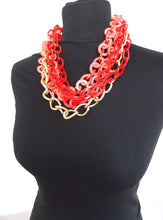 Load image into Gallery viewer, Chunky Acrylic Coral Chain Statement Necklace
