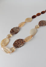 Load image into Gallery viewer, Long Leopard Print Resin Necklace
