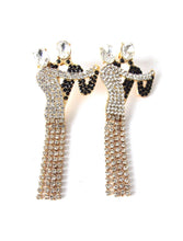 Load image into Gallery viewer, Dancing Couple Crystal Jewelled Statement Earrings
