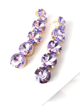 Load image into Gallery viewer, Lilac Jewelled Statement Earrings
