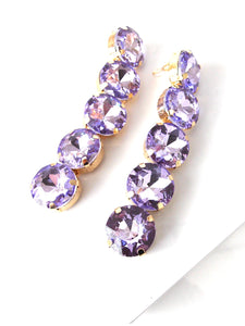 Lilac Jewelled Statement Earrings