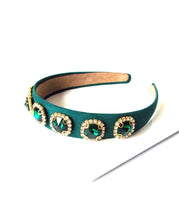 Load image into Gallery viewer, Green Jewelled Headband
