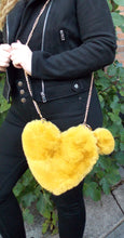 Load image into Gallery viewer, Mustard Faux Fur Cross Body Bag
