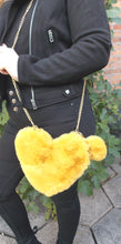 Load image into Gallery viewer, Mustard Faux Fur Cross Body Bag
