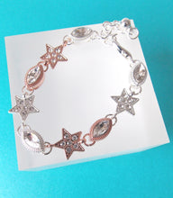 Load image into Gallery viewer, Rose Gold and Silver Crystal Star Bracelet
