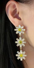 Load image into Gallery viewer, Clip On Jewelled Daisy Chain Earrings
