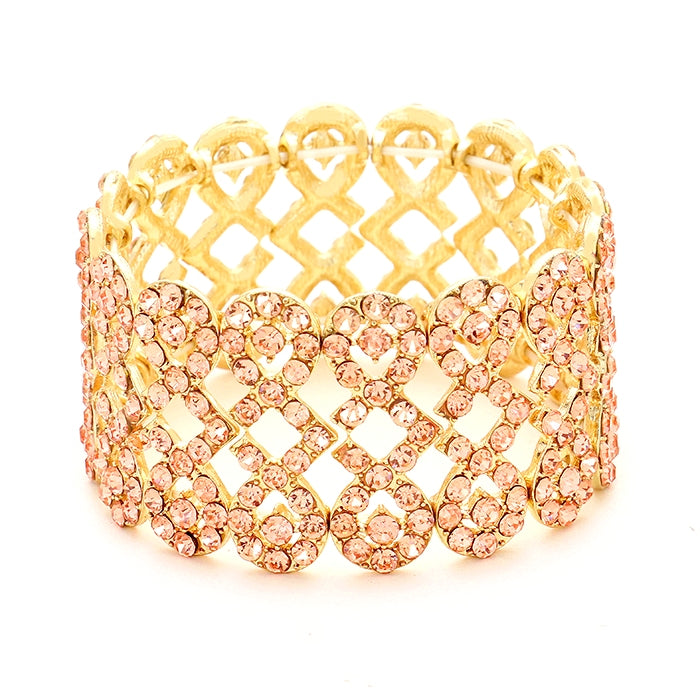 Rose Gold Crystal Stretch Bracelet