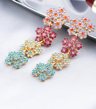 Load image into Gallery viewer, Pastel Jewelled Floral Earrings
