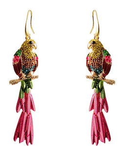 Tropical Parrot Earrings