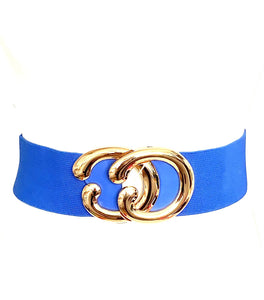 Blue Stretch Style Belt