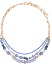 Load image into Gallery viewer, Blue Beaded Layered Necklace
